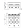 Electric Boiling Top - 10.4kW - 4 plates