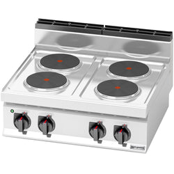 Kuchenka elektryczna - 10,4 kW - 4 płyty okrągłe