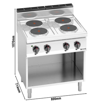 Kuchenka elektryczna - 10,4 kW - 4 płyty okrągłe - Prime Gastro