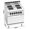 Cooker – electric – 10.4 kW – with 4 square hotplates – with static electric oven 7.5 kW