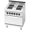 Cooker – electric – 10.4 kW – with 4 square hotplates – with static electric oven 7.5 kW