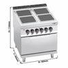 Electric Oven Range - 14kW - 4 plates - with Electric Oven Static Oven - 7.5kW
