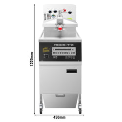 Frytownica elektryczna jednokomorowa wolnostojąca - 24L - 13,5kW - Digital - z systemem filtrowania oleju
