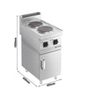 Kuchnia elektryczna - 4kW - 2 płyty okrągłe Ø224/181mm - rama nośna z drzwiami
