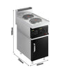 Kuchnia elektryczna - 4,6kW - 2 płyty okrągłe Ø224/181mm - zamknięta podstawa z drzwiami