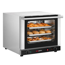 Convection oven – for 4 trays 430 x 315 mm – from +50 to +250 °C – manual – with steam function – with timer function – with 3 baking trays, image 4 of 13