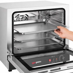 Convection oven – for 4 trays 430 x 315 mm – from +50 to +250 °C – manual – with steam function – with timer function – with 3 baking trays, image 8 of 13