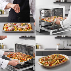 Convection oven – for 4 trays 430 x 315 mm – from +50 to +250 °C – manual – with steam function – with timer function – with 3 baking trays, image 9 of 13