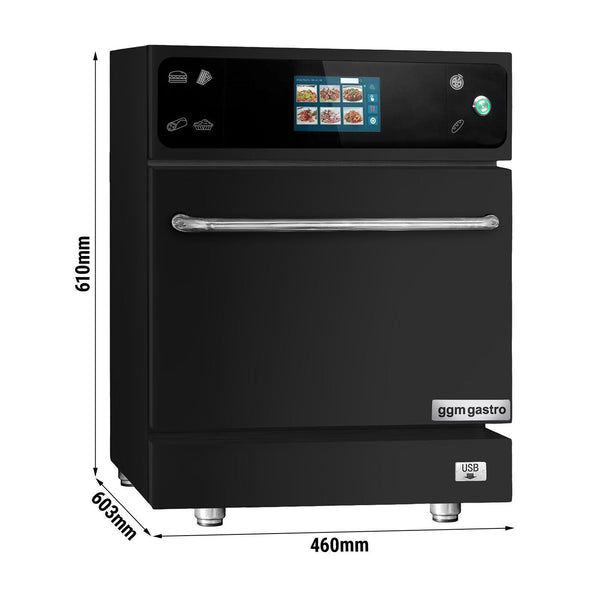 Szybka kuchenka mikrofalowa - 3,5 kW - Touch - Czarna - Prime Gastro