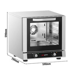 Piec konwekcyjny KOMPAKT - Manualny - włącznie z 4 blachami 429x345mm