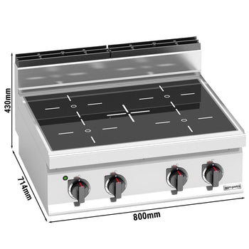 Kuchenka na podczerwień - 12,8 kW - 4 płyty grzewcze - Prime Gastro