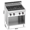 Infrared Hob - 12.8kW - 4 zones - with open base shelf