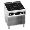 Kuchnia ceramiczna - 16kW - 4 pola grzewcze - z panelem cyfrowym (LCD) - otwarta podstawa