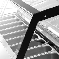 Lada na lody EMMA - 1710 mm - konwekcyjna - na 9 pojemników 5 L lub 6 pojemników 7 L - Czarna