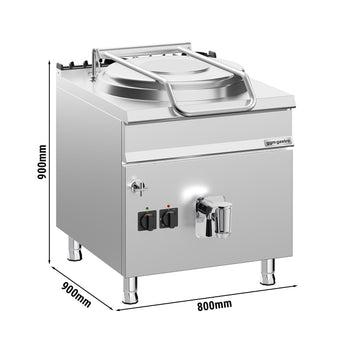 Elektryczny kocioł gotujący – 150 litrów – 12 kW – ogrzewanie pośrednie – z przyłączem wodnym