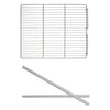 Ruszt nośny (powlekany) wraz z szynami ze stali nierdzewnej – GN 2/1 – 650 x 530 mm – pasujący do modeli KG700ND, KG700GND, KS1400ND, KS1400GN, TS700N, TG700ND, TS1400N i TS1400GN