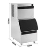 Ice machine – shape: cube – 230 kg/24 h – touch-controlled – with storage bin