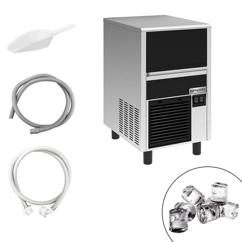 Kostkarka do lodu - cylindry - 26 kg/24 h - z pompą odpływową