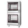 Grill do kurczaków – elektryczny – obrotowy – na maks. 84 kurczaki – 20 kW – z 14 rożnami