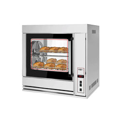 Elektryczny grill do kurczaka - 6,9 kW - z 4 koszami na 20 kurczaków
