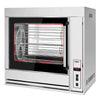 Elektryczny obrotowy grill do kurczaków – 10 kW – z 7 rożnami, mieszczący do 42 kurczaków