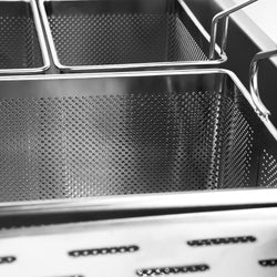 Elektryczna makaroniarka – 25 litrów – 3,25 kW – z kranikiem spustowym – w zestawie 3 koszyki