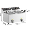 Makaroniarka – elektryczna – 8+8 L – 6,5 kW – z kranem spustowym – z 8 koszami