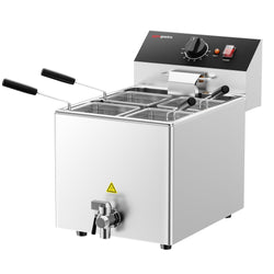 Kuchenka do makaronu - 8 litrów - 3,25 kW - z zaworem spustowym - w zestawie 4 kosze