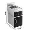 Makaroniarka – elektryczna – 26 L – 6 kW – z kranem – z podstawą z 1 drzwiami – czarna