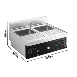 Elektryczna makaroniarka z kranikiem – 2 x 26 litrów – 12 kW