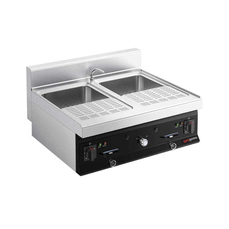 Elektryczna makaroniarka z kranikiem – 2 x 26 litrów – 12 kW
