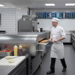 Elektryczny piec przelotowy do pizzy/lahmacun - cyfrowy - szerokość taśmy 780 mm