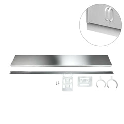 Cokół ze stali nierdzewnej - zewnętrzny - Długość: 1200mm - 1200x125x13mm - stal nierdzewna - do WVK & ASK & ADK & GSK & SSK & SSR & SSIE & WDR & WSR