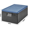 CAMBRO | CAM GOBOX® - pojemnik ładowany od góry - GN 1/1 - Czarny - Pokrywa lodowy niebieski