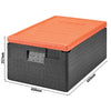 CAMBRO | CAM GOBOX® - pojemnik ładowany od góry - GN 1/1 - Czarny - Pomarańczowa pokrywa