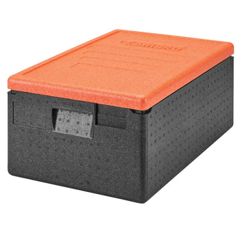 CAMBRO | CAM GOBOX® - pojemnik ładowany od góry - GN 1/1 - Czarny - Pomarańczowa pokrywa