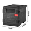 CAMBRO | Cam GoBox® - Insulated Food Pan Carrier - Frontloader – GN 1/1 – Black lid – 440×640×475 mm – 4h temperature hold