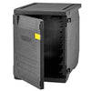 CAMBRO | CAM GOBOX® - pojemnik ładowany od przodu - EN 600x400 - z zestawem 2 szyn ze stali nierdzewnej - Czarny