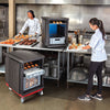 CAMBRO | CAM GOBOX® - pojemnik ładowany od przodu - EN 600x400 - z zestawem 2 szyn ze stali nierdzewnej - Czarny