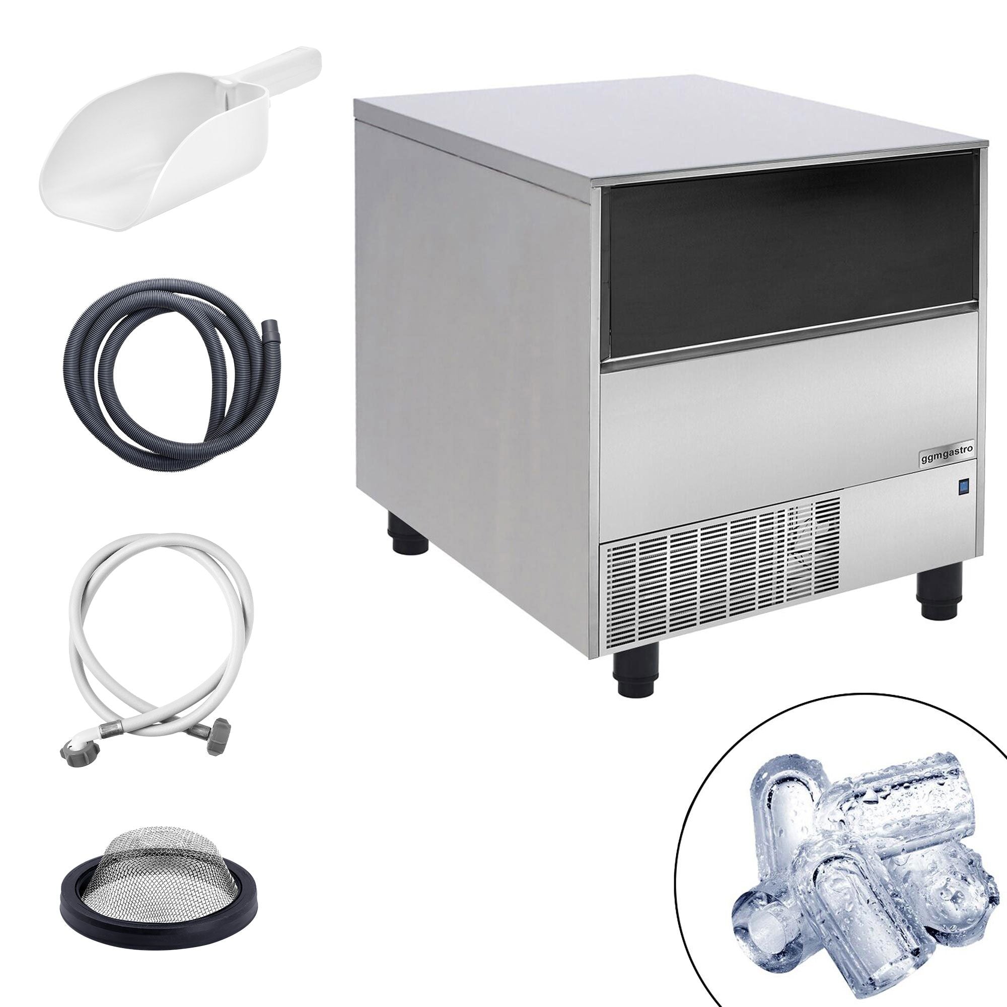 Kostkarka do lodu - wydrążony cylinder - 114 kg/24 godz. - Prime Gastro