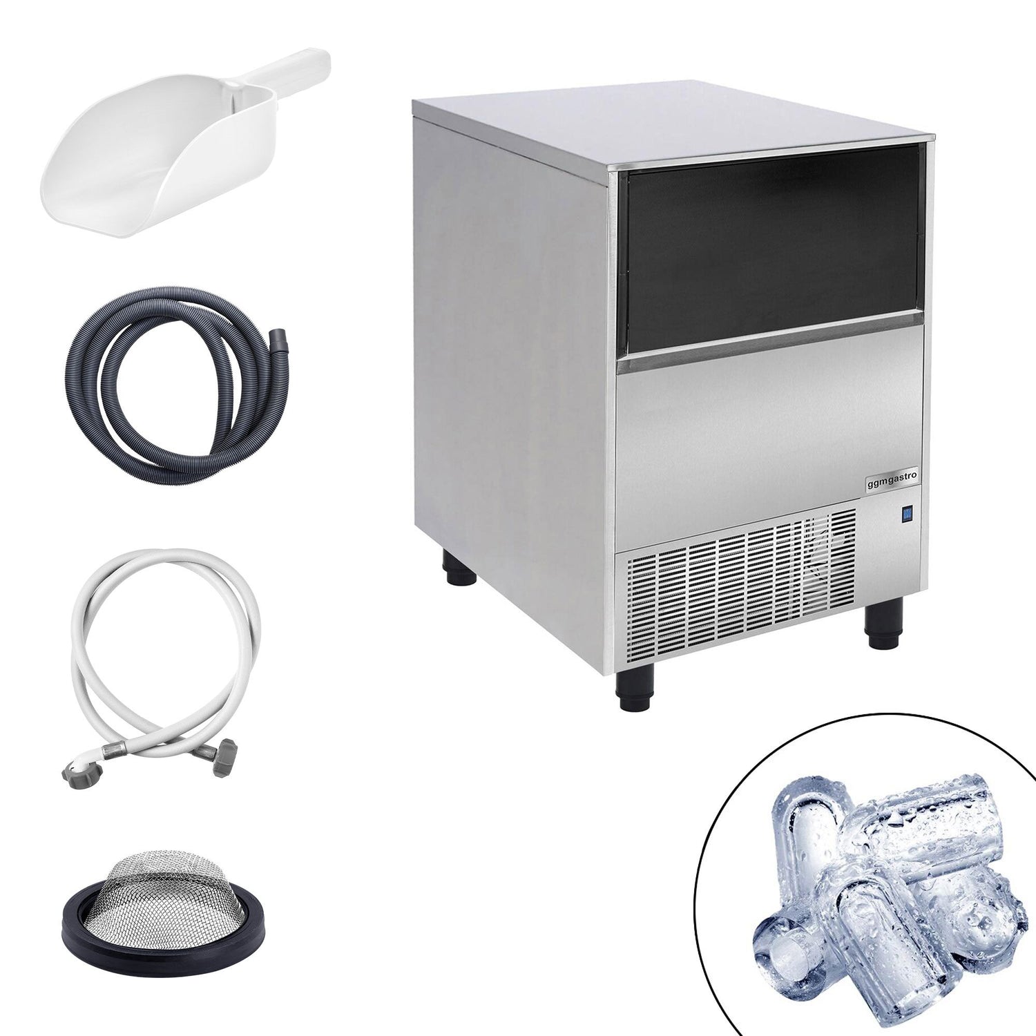 Kostkarka do lodu - wydrążony cylinder - 59 kg/24 godz. - Prime Gastro