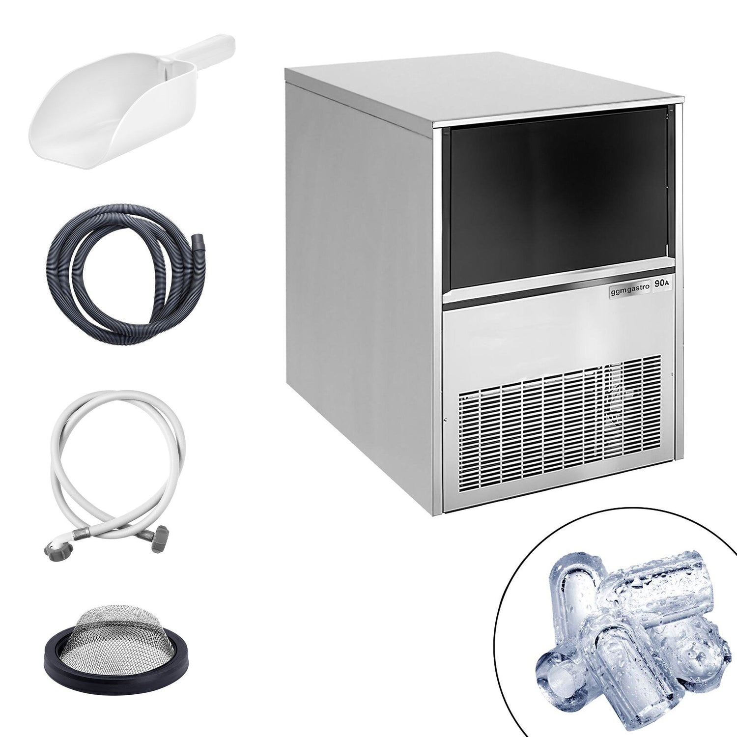 Kostkarka do lodu - wydrążony cylinder - 79 kg/24 godz. - Prime Gastro