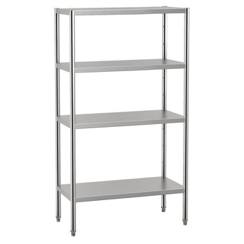 Półka ze stali nierdzewnej ECO - 1000x500x1800mm - 4 półek przestawne - Nośność na półkę: 70kg