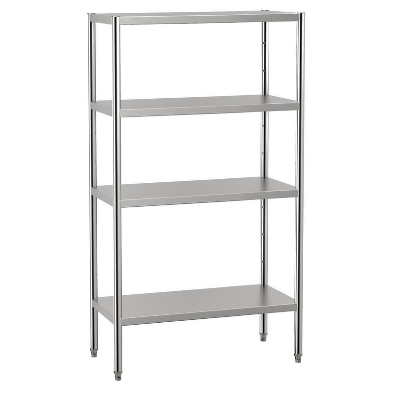 Półka ze stali nierdzewnej ECO - 1000x500x1800mm - 4 półek przestawne - Nośność na półkę: 70kg