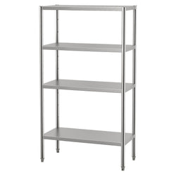 Półka ze stali nierdzewnej ECO - 1000x500x1800mm - 4 półek przestawne - Nośność na półkę: 70kg