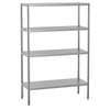 Półka ze stali nierdzewnej ECO - 1200x500x1800mm - 4 półek przestawnych - Nośność na półkę: 70kg - z nóżkami z regulacją wysokości - w zestawie: śruby montażowe