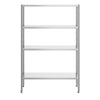 Stainless Steel Shelving Unit PREMIUM - 1200x500mm - with 4 shelves (ADJUSTABLE)