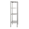Półka ze stali nierdzewnej ECO - 1200x500x1800mm - 4 półek przestawnych - Nośność na półkę: 70kg - z nóżkami z regulacją wysokości - w zestawie: śruby montażowe