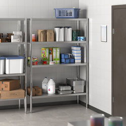 Półka ze stali nierdzewnej PREMIUM - 1020x500x1800mm - 4 półek przestawnych - Nośność na półkę: 80kg - z regulowanymi stopkami - w zestawie: śruby montażowe