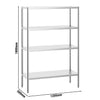 Stainless Steel Shelving Unit PREMIUM - 1200x500mm - with 4 shelves (ADJUSTABLE)